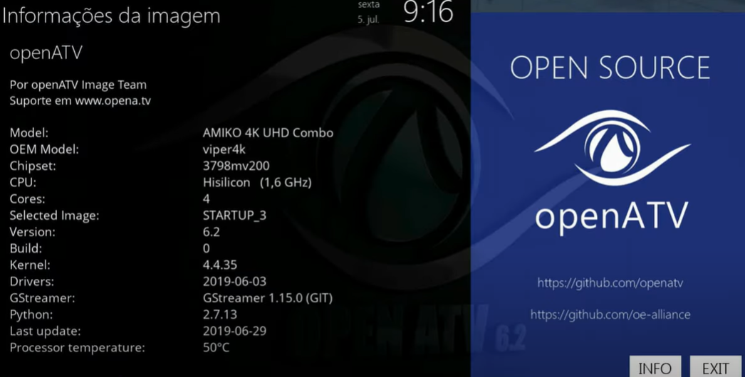 OpenATV 7.4 for Amiko Viper [Images]